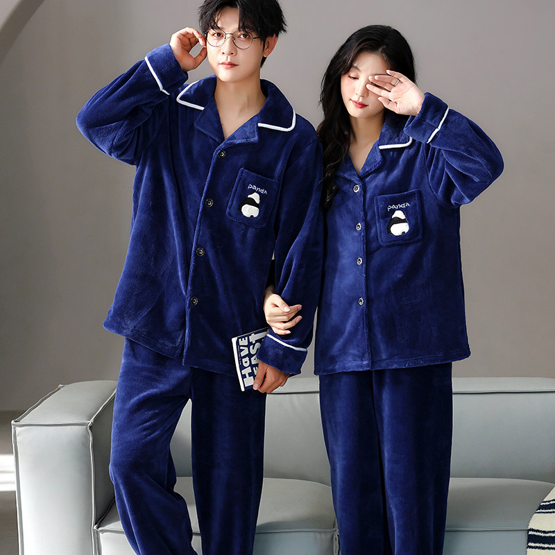 情侣睡衣女秋冬季加厚套装家居服男保暖长袖春秋珊瑚绒法兰绒外穿,淘宝优惠券,粉丝福利购,淘宝优惠卷