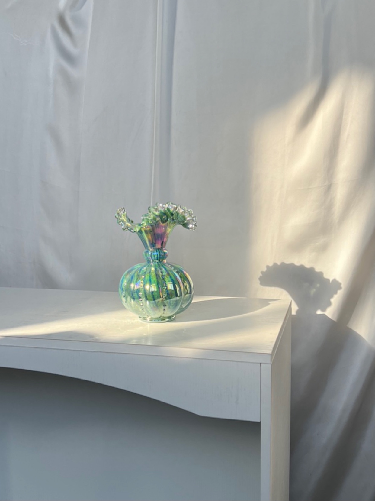 〖合集〗草绿色玻璃花瓶 手工琉璃花瓶 客厅卧室摆件家居好物分享 - 图2