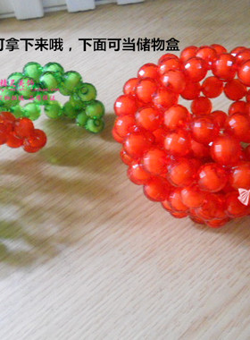 精灵手工串珠红苹果亚克力散珠