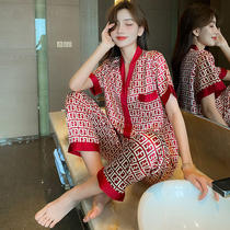 Light and luxurious goods ~ so high in beauty ~ the goddess love the pyjamas ladies advanced senses silk real silk suit