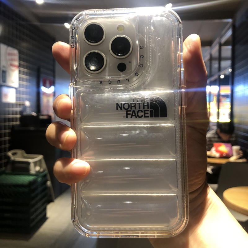 潮牌加厚双层透明羽绒服适用iPhone14 15proMax手机壳苹果13 12全包防摔硅胶情侣保护套简约男女 - 图2