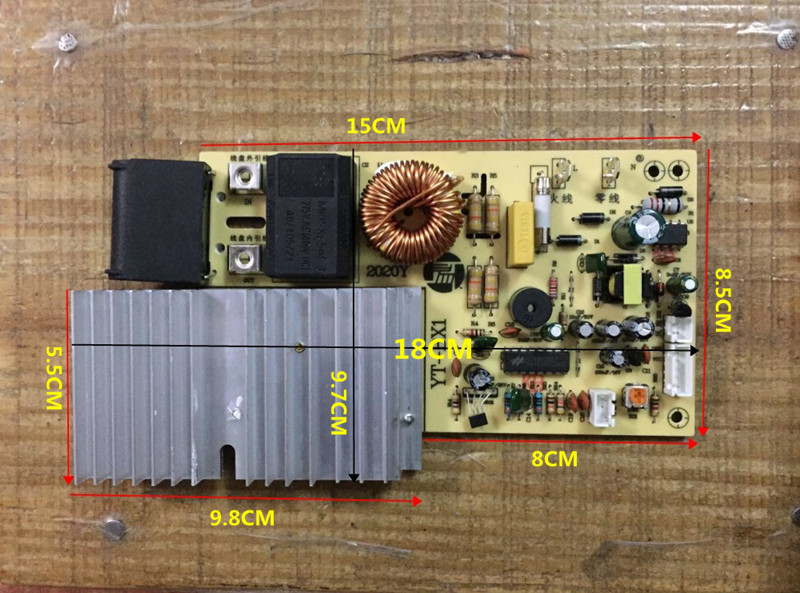 2100w电磁炉主板触摸屏电磁炉万能板通用电路板改装板大功率 - 图0