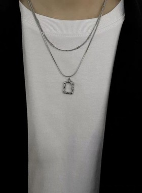 吴磊同款小众设计双层叠戴项链