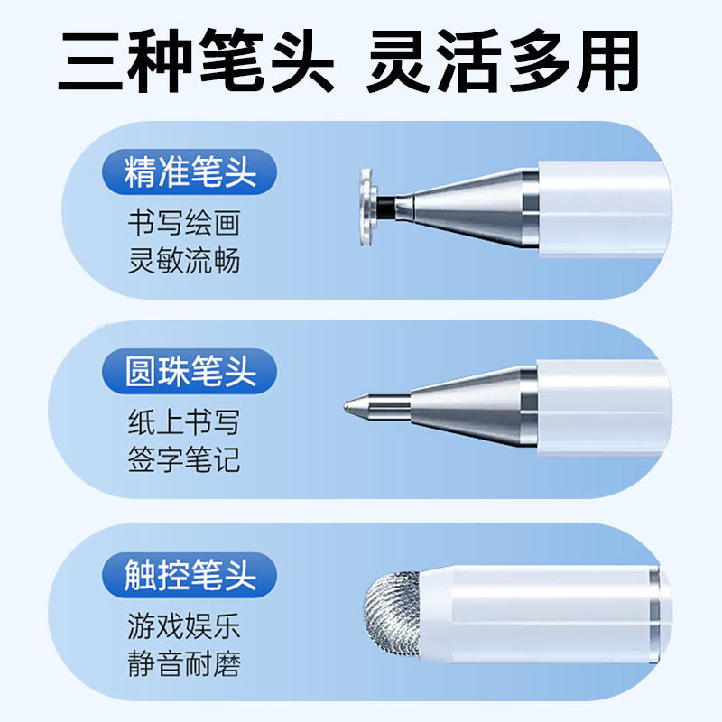 触屏笔ipad电容笔手机平板通用触控笔适用苹果华为小米磁吸手写笔vivo步步高学习机绘画剪辑点触碰触摸屏幕笔 - 图0