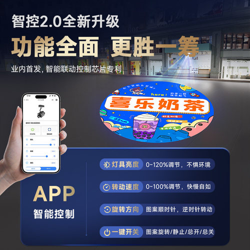 广告logo投影灯门头地面店铺招牌图案户外商用带文字门口高亮射灯 - 图0