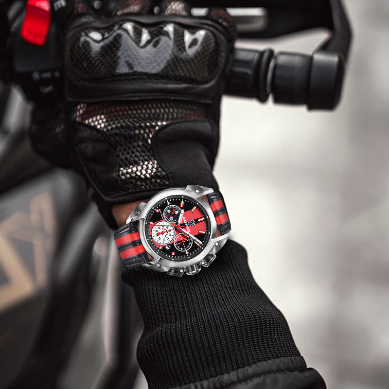 玛斯威顿多功能太阳能运动男手表 玛斯威顿国产腕表