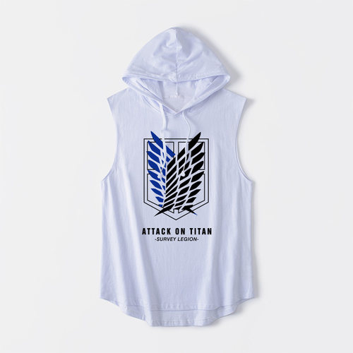 进击的巨人自由之翼 卡通动漫周边COS衣服背心T恤无袖短袖潮衣服 - 图0