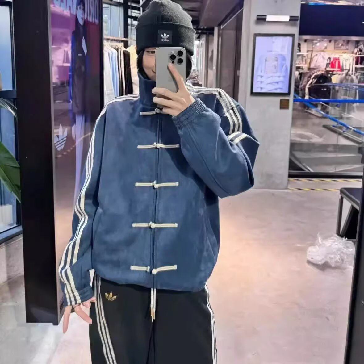 新中式唐装麂皮外套运动夹克男女同款国风汉服休闲套装情侣套装,淘宝优惠券,粉丝福利购,淘宝优惠卷