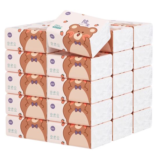 30 packs of Manhua Xiongbao large pack of paper household log paper towels whole box wholesale affordable napkins and facial tissues