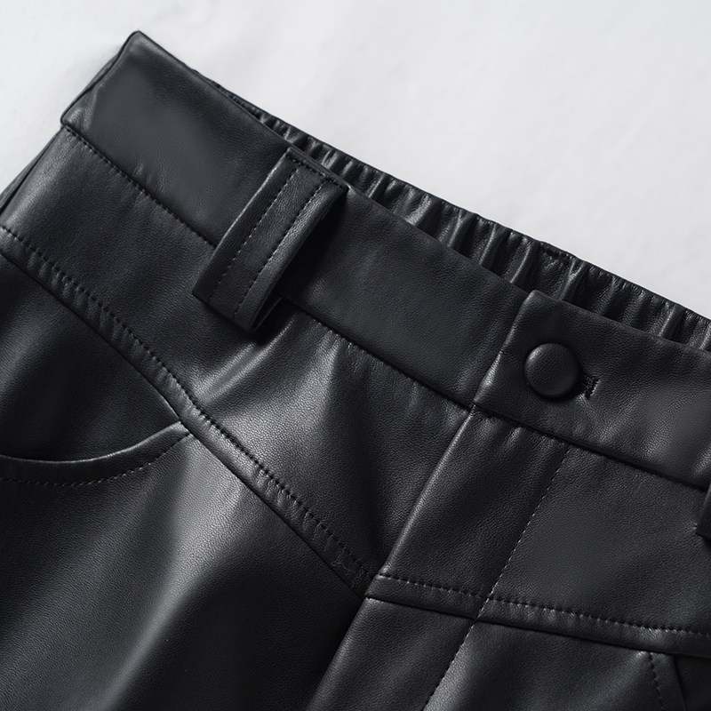 海宁真皮皮裤女2025秋冬新款绵羊皮长裤高腰显瘦休闲百搭阔腿皮裤,淘宝优惠券,粉丝福利购,淘宝优惠卷