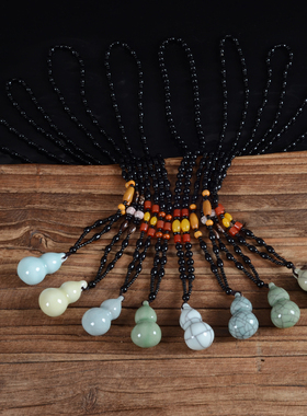 葫芦毛衣链龙泉青瓷复古风创意服装陶瓷饰品【唯有吊坠不变，慎拍