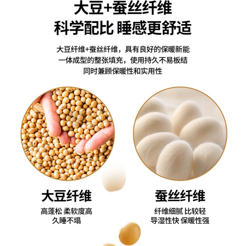 A类蚕丝被50%大豆纤维春秋被子被芯四季通用加厚保暖冬被学生宿舍,淘宝优惠券,粉丝福利购,淘宝优惠卷