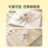 Hippie dog cartoon full print flannel cushion