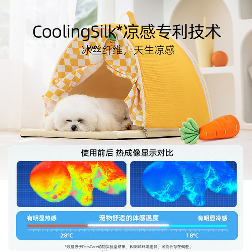 狗窝狗帐篷四季通用狗屋睡觉的窝两用小型犬比熊猫窝夏天宠物用品 - 图2