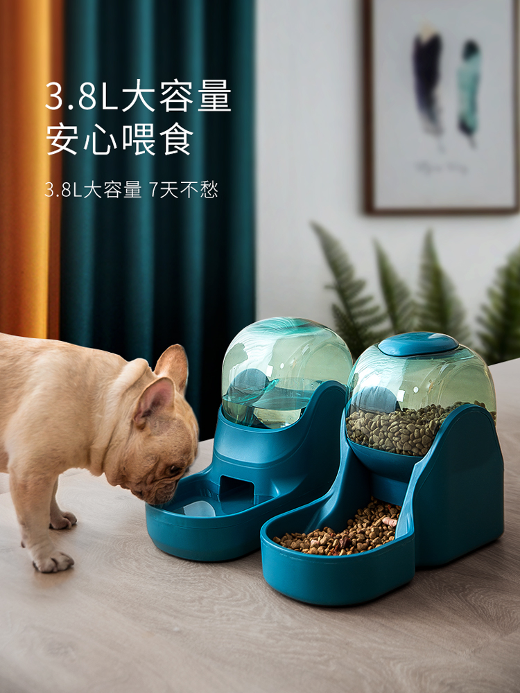 猫咪自动喂食器狗狗饮水器饮水机宠物喝水器挂式水盆神器泰迪用品-图1