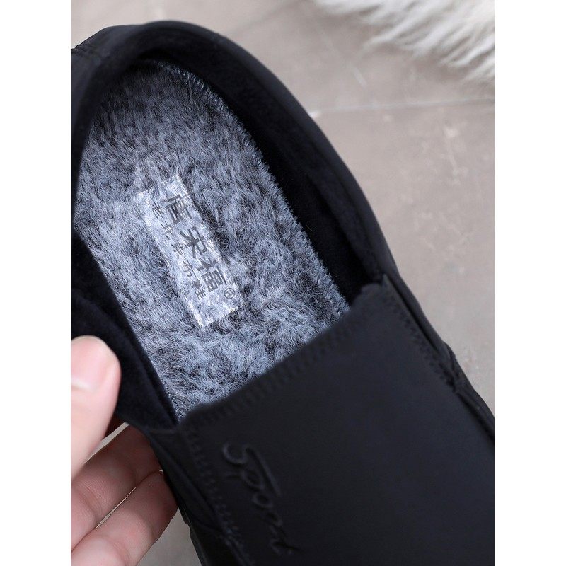 秋冬老北京布鞋男棉鞋保暖男鞋黑色防水防滑二棉薄绒爸爸鞋休闲鞋,淘宝优惠券,粉丝福利购,淘宝优惠卷