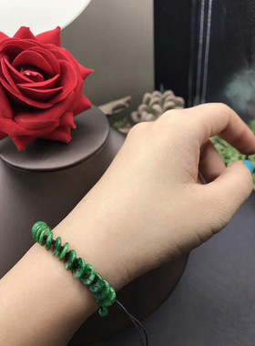 diy平安扣散珠手链包邮带证书