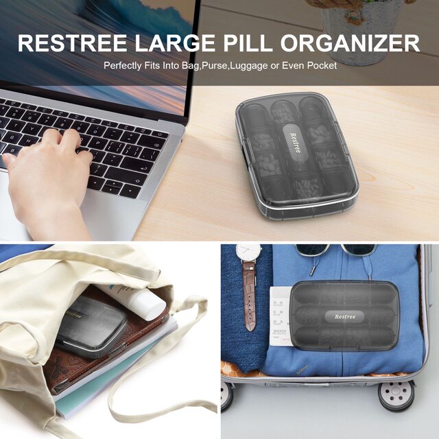 Removable large-capacity pill box