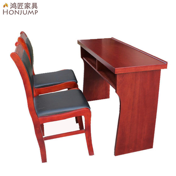 Student desk double table wood veneer school conference table