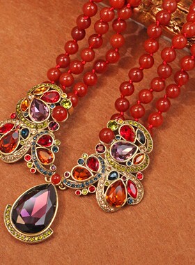 1433studio 中古vintage复古宫廷风多层法式文艺复古风项链耳钉