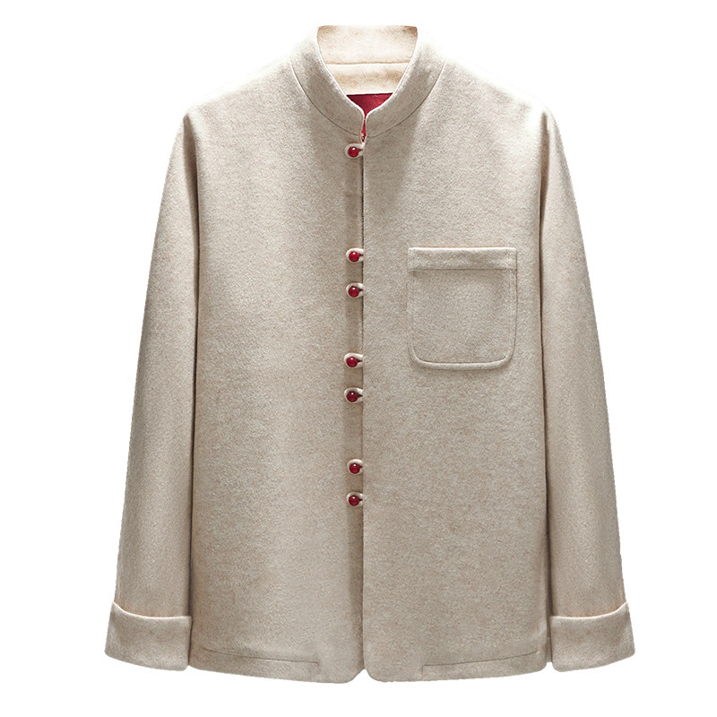 中国风复古休闲立领唐装男中青年春秋外套长袖中山装盘扣汉服套装,淘宝优惠券,粉丝福利购,淘宝优惠卷