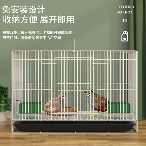 芦丁鸡专用笼加密雏鸡笼室内家用大号鹌鹑笼柯尔鸭笼小黄鸭笼包邮 - 图3