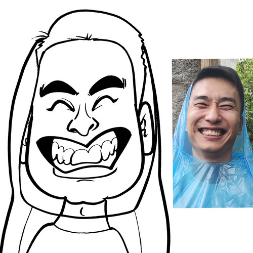 似颜绘夸张漫画头像手绘真人画像 动漫设计 卡通人像定制彩绘画像 - 图1