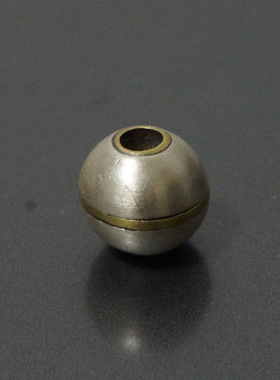 大孔隔珠圆珠实心银珠散珠子顶珠