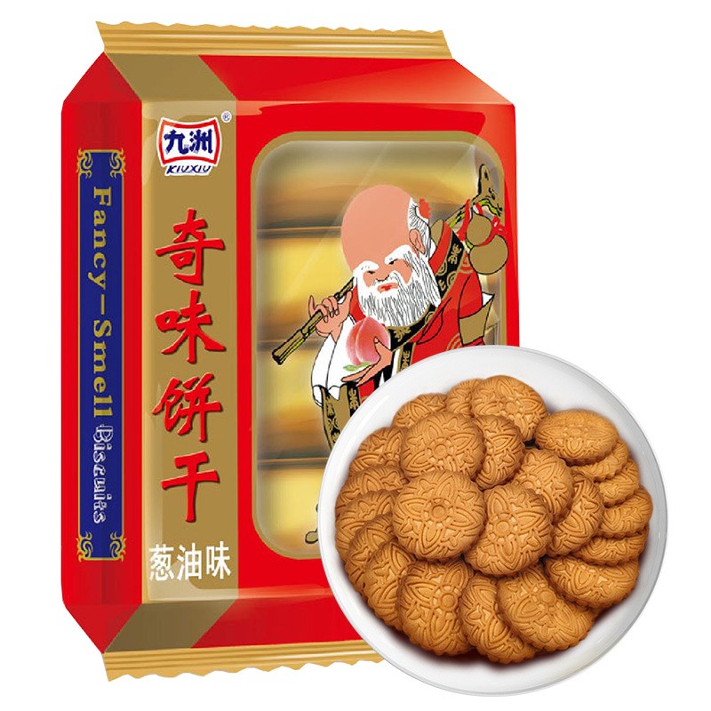 嘉士利九洲饼干零食早餐奇味饼干葱油味450g/袋广东老字号儿时-图3