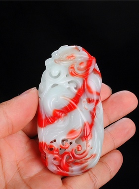 青峰玉业玉器新疆和田羊脂玉佛手福兽如意貔貅把件羊脂白玉红玉手