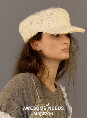 MOREZON【AWESOME NEEDS CLASSIC NEWSBOY CAP】26秋冬新款平顶帽