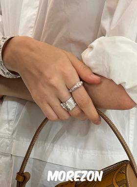 MOREZON【ATELIERSO】25SS新款小众设计师潮人精致克拉钩纹戒指女