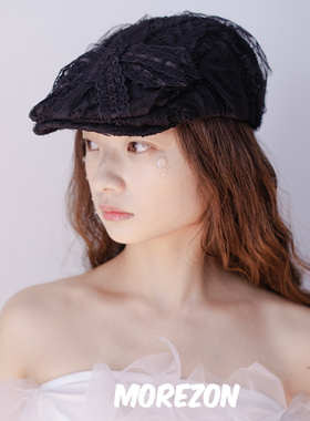 MOREZON【POESIE D'AME YUME FLAT CAP】25SS潮人蝴蝶结猎人帽子