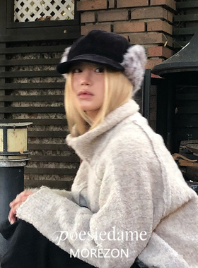 MOREZON【POESIE D'AME FUR EARFLAP CAP】26秋冬新款护耳棒球帽