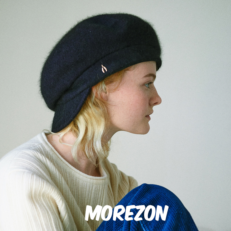 MOREZON【SHINJEO Becky Beret】羊毛兔毛混合面料显脸小蓓蕾帽子 - 图2