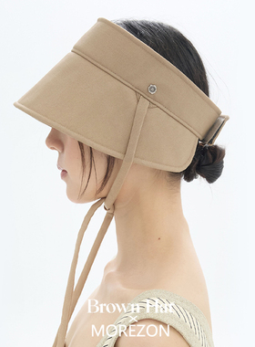 MOREZON【Brown hat Tieable Sun Visor】26春夏潮人空顶遮阳帽子