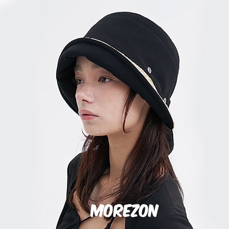 MOREZON【Brown hat Rocha Summer Bonnet】24春夏新款拼接侍女帽 - 图1