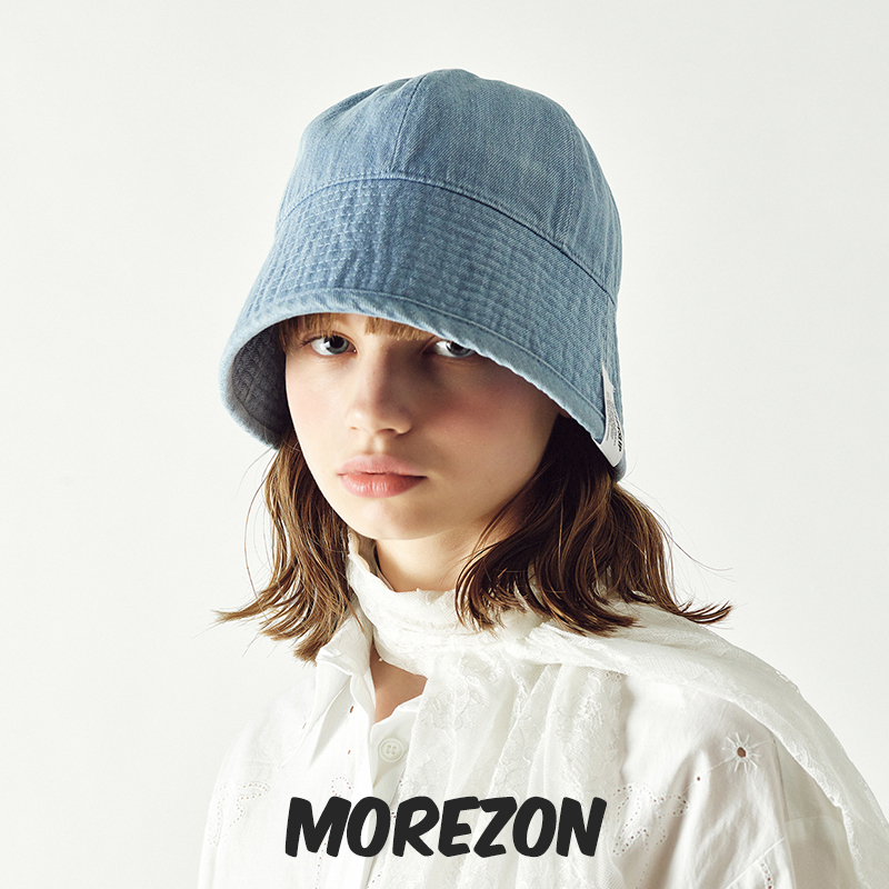 MOREZON【SLEEPYSLIP ROUND  DENIM BUCKET HAT】牛仔灯罩渔夫帽 - 图0