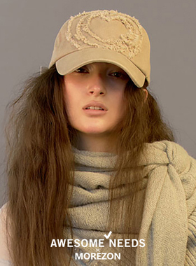 MOREZON【AWESOME NEEDS BALL CAP】26秋冬新款休闲爱心棒球帽子