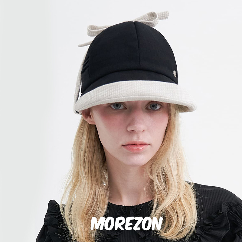 MOREZON【Brown hat Ribbon Detail Bell Hat】24春夏系带遮阳帽 - 图1