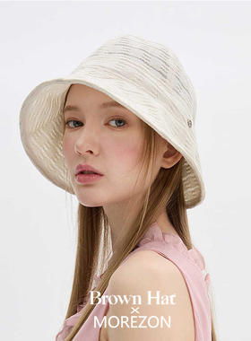MOREZON【Brown hat Molly Hat】春夏潮人休闲百搭大檐渔夫帽子女