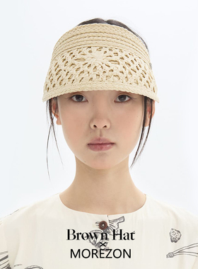MOREZON【Brown hat Mon Petit Sun Visor】26春夏新款空顶遮阳帽