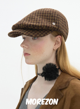 MOREZON【Brown hat】秋冬潮人精致时尚个性毛球项链脖颈链短项链