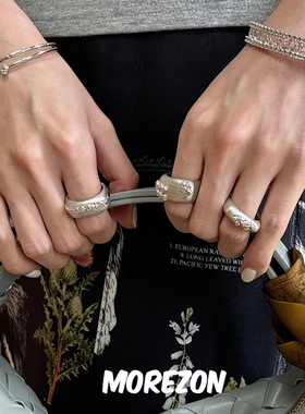 MOREZON【ATELIERSO 克拉系列】24SS春夏新款小众方形开口戒指女