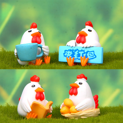 经典款动物大集合熊猫小狗猪小清新韩版创意手办百搭园艺造景公仔 - 图2