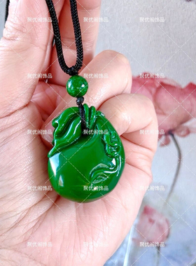 爆款国风新中式绿色福禄葫芦项链坠男女款福气满满男女项链吊坠
