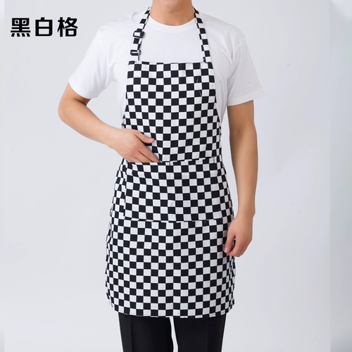 Шеф -базовый отель ресторан кухня кухня кухонные рабочие сервер мужчины и женские талии Lims Full -тело висит рядом с черно -белым баром