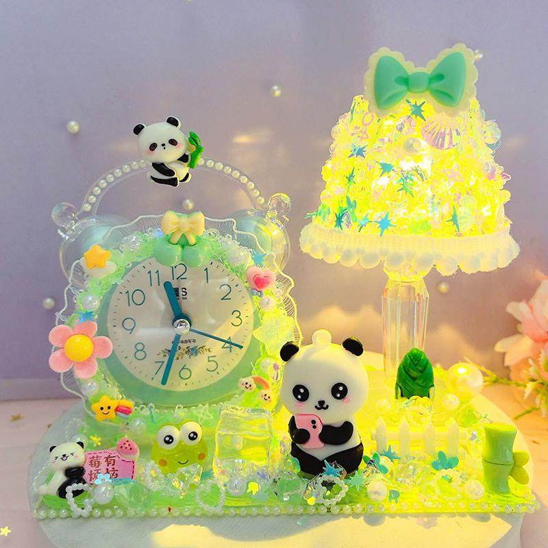 女孩手工diy闹钟圣诞节礼物卡通奶油胶圣诞老人夜灯女童玩具材料,淘宝优惠券,粉丝福利购,淘宝优惠卷