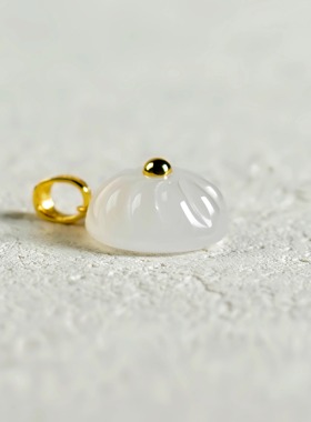 蒸蒸日上迷你金顶小笼包吊坠