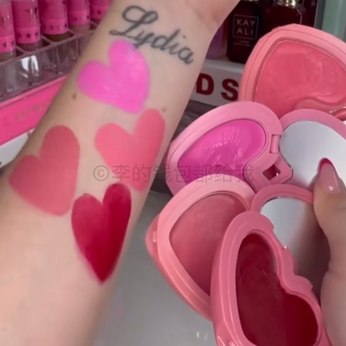 Sheglam新品爱心腮红膏粉嫩自然血色感唇颊两用提升气色持久裸色 - 图2